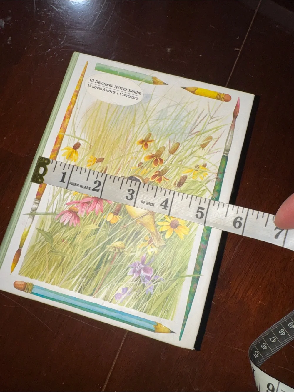 Hallmark Yellow Songbird Floral Notebook with Green Accents